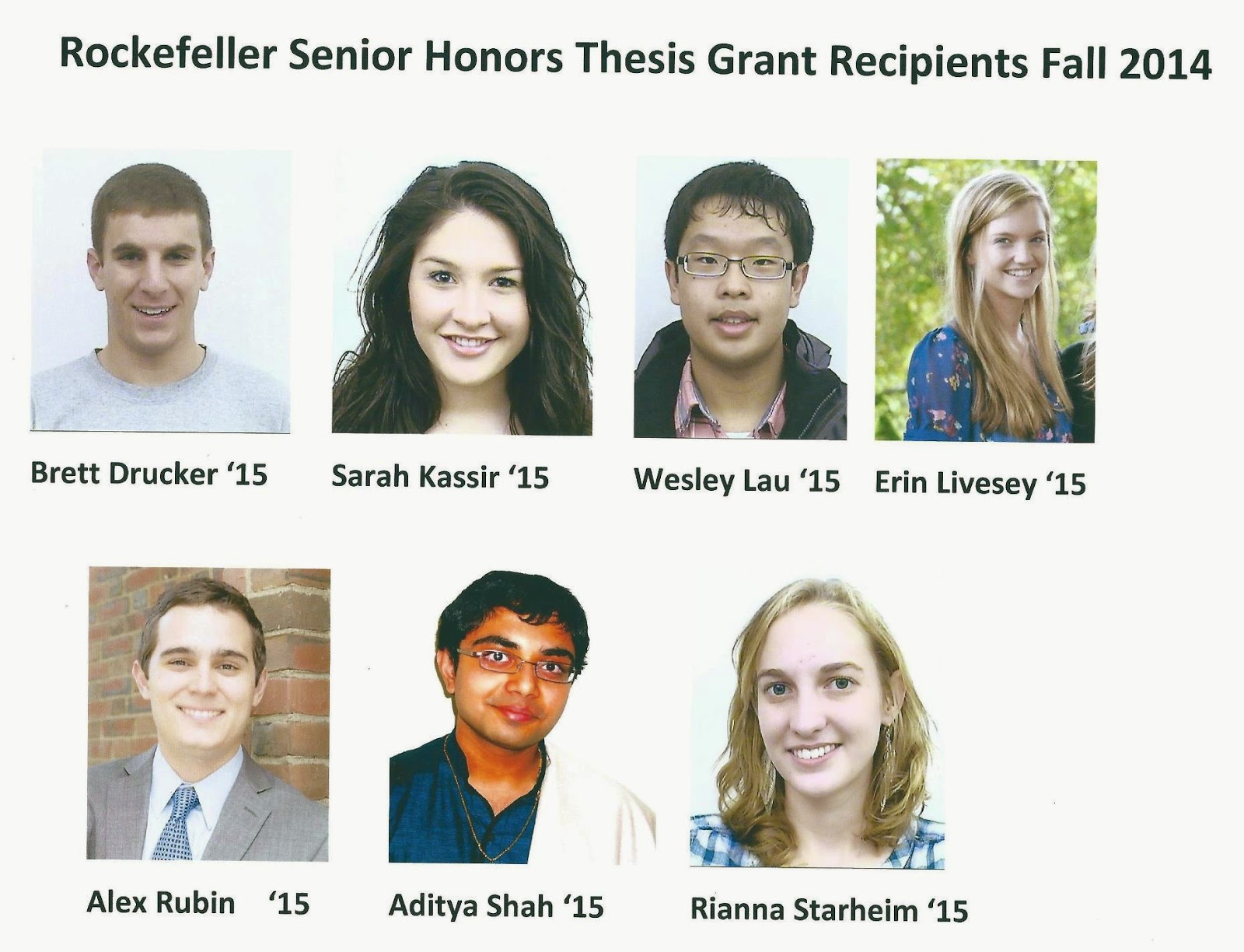 Honors thesis research grant