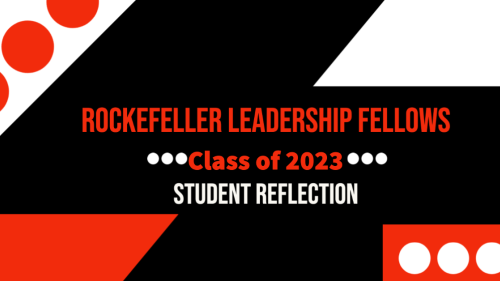 An image that says RLF student reflection class of 2023