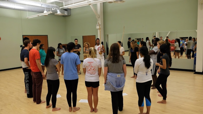 RGLP students during a capoeira session.