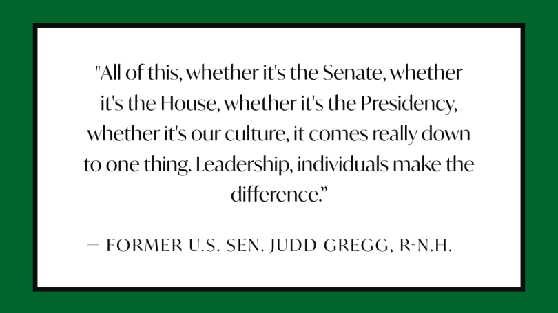"All of this, whether it's the Senate, whether it's the House, whether it's the Presidency, whether it's our culture, it comes really down to one thing. Leadership, individuals make the difference."