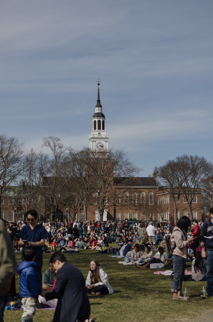The Dartmouth Green was packed with students, staff, faculty, and community members.