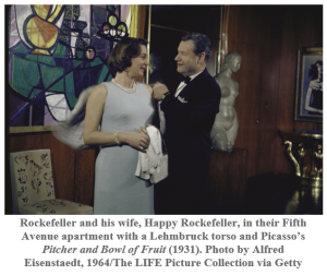 Rockefeller and his wife, Happy Rockefeller, in their Fifth Avenue apartment.