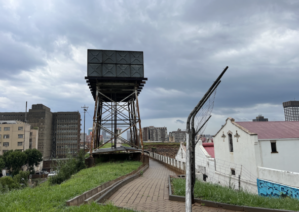 The view of the Old Fort Prison from the top of the barracks looking over Hillbrow.